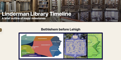 Linderman Library Timeline logo