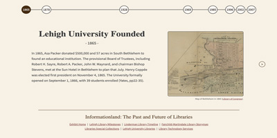 Linderman Library Timeline logo